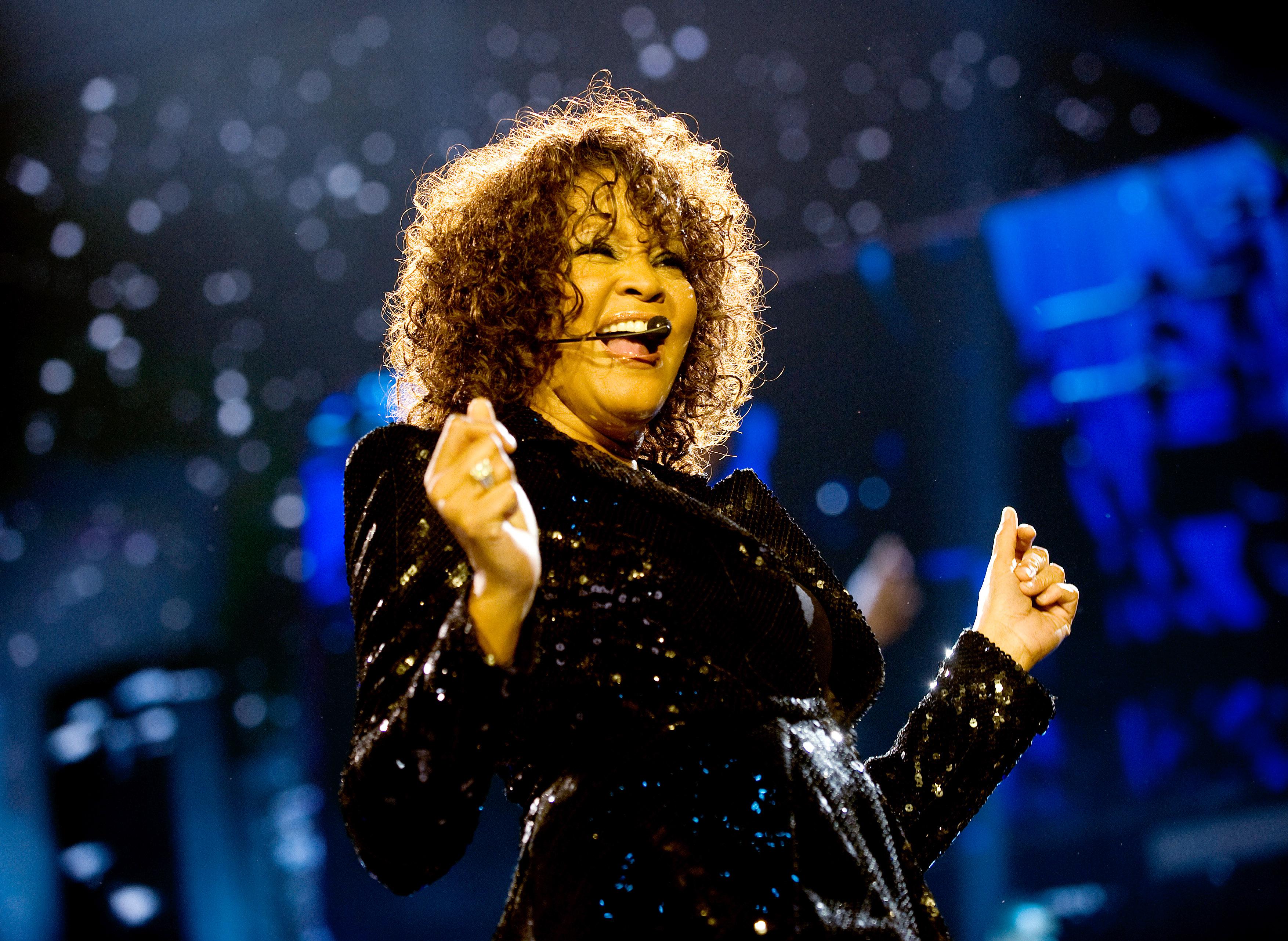 Whitney Houston Performs At The O2 Arena